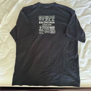 Balenciaga Black Graphic Tee